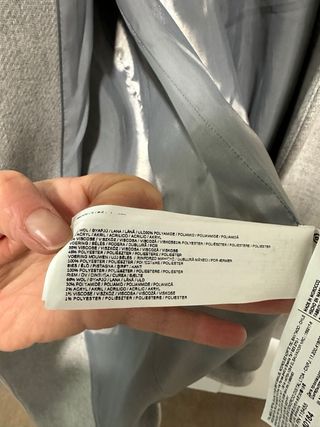 Abrigo Mango Gris Talla L