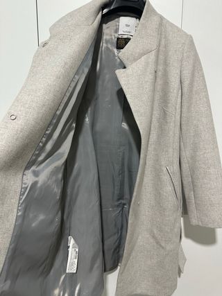 Abrigo Mango Gris Talla L