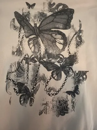 Sudadera beige con estampado