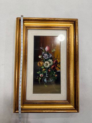 Quadretto antico dipinto fiori