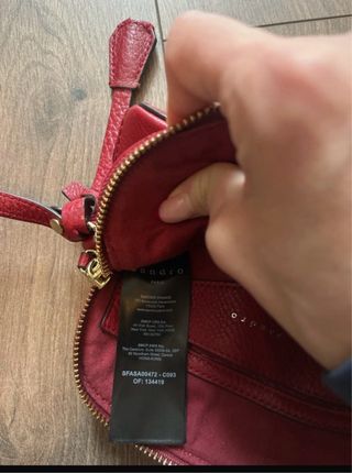 Tracollina Pelle Sandro Paris Rossa/bordeaux