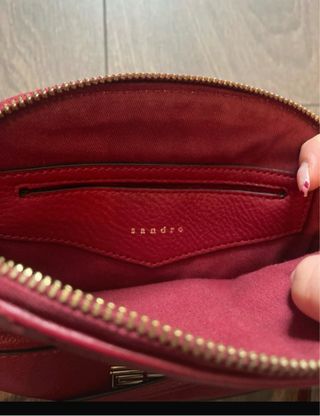 Tracollina Pelle Sandro Paris Rossa/bordeaux