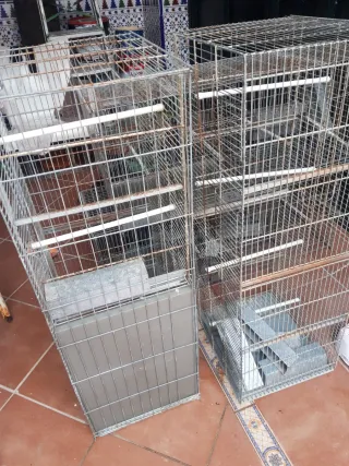 Jaula doble cría canarios