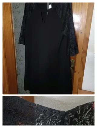 Vestido negro con encaje