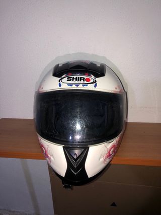 Casco de moto integral SHIRO blanco