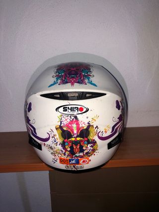 Casco de moto integral SHIRO blanco