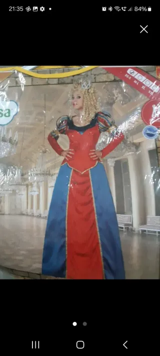 Disfraz Reina Medieval Carnaval Talla xs