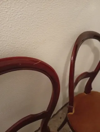 Conjunto 2 sillas madera antiguas