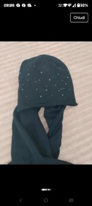 Set Sciarpa e Cappello Neri