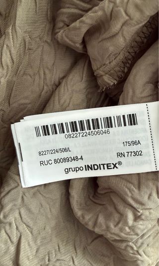 Vestido midi de Zara corte tipo Kaftán. Talla L