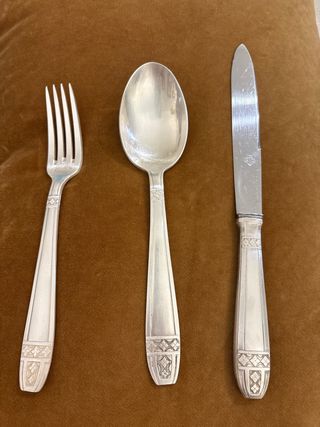 Juego cubiertos baño plata antiguos tengo 4 juegos