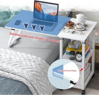 Mesa Auxiliar con Ruedas-Altura Regulable 95x40cm