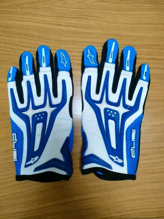 Guantes Motocross Alpinestars Azul Blanco