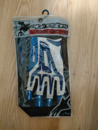 Guantes Motocross Alpinestars Azul Blanco