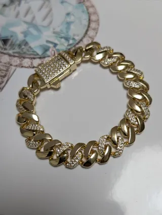 Pulsera Chapada 18k con Circonitas