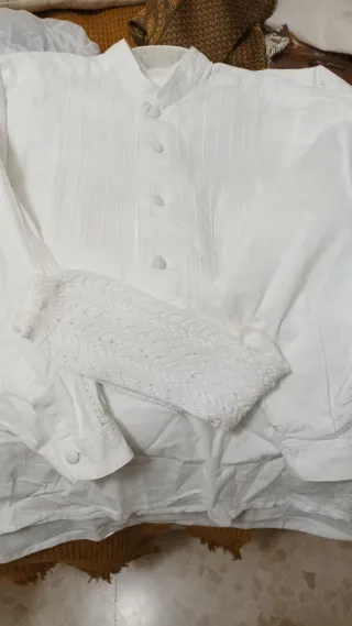 Camisa niño fallero blanca talla 7/8 años