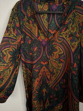 Kaftán Zara Estampado Multicolor Talla  XS.