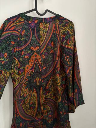 Kaftán Zara Estampado Multicolor Talla  XS.