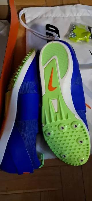 Zapatillas Clavos Nike Azules Blancas