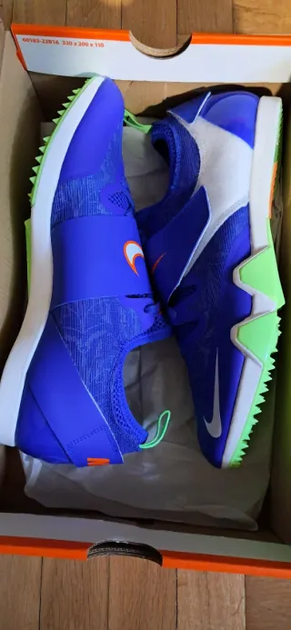 Zapatillas Clavos Nike Azules Blancas