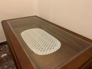 Mesa baja madera y cristal salón