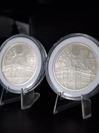2 Monedas 2000 Pesetas Plata 1994 FMI