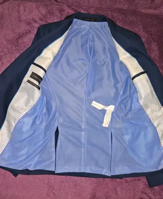 Americana Zara Azul Hombre