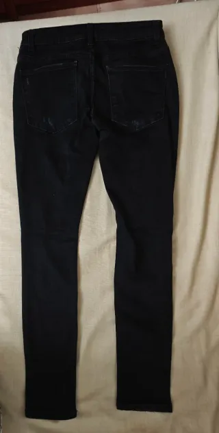 Pantalón negro super skinny W30 L30