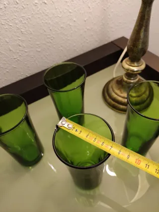 Lote 6 vasos altos Duralex verdes