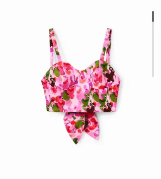 Top Desigual rosa estampado
