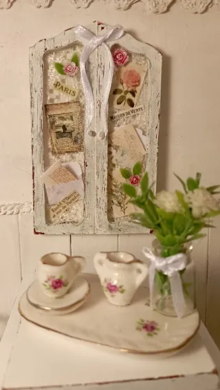 Miniatura Pannello Shabby Chic 1:12