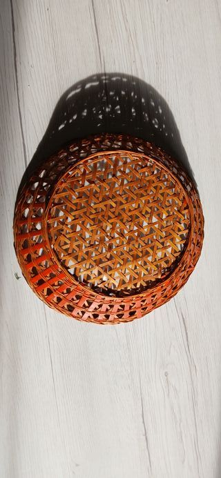 4 Cestini Vimini Tondi Multicolore