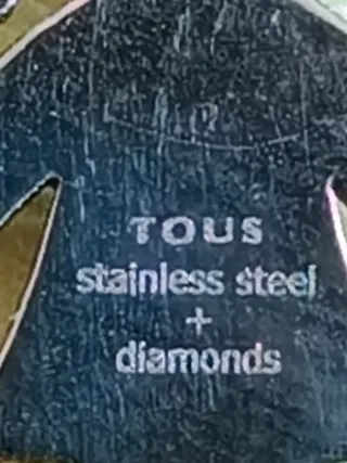 Colgante Tous niña acero con diamantes