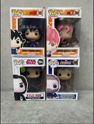 4 Funko Pop Dragon Ball, Star Wars, Avengers