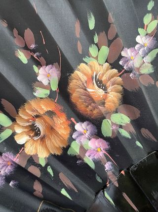 Abanico clásico vintage de puntilla