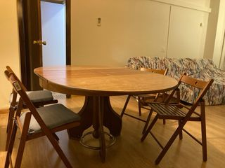 Mesa redonda extensible madera