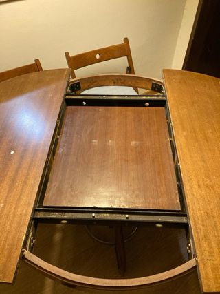 Mesa redonda extensible madera