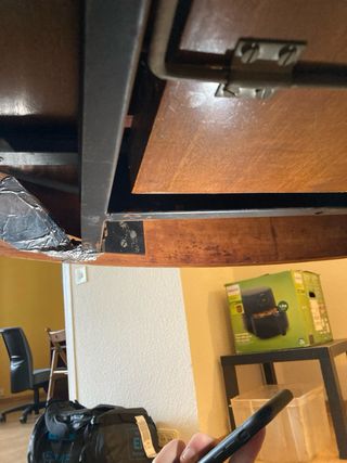 Mesa redonda extensible madera