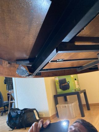 Mesa redonda extensible madera