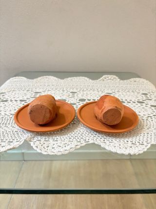 Set Mini Anfore in Terracotta con Piattini