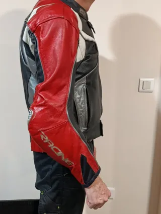 Chaqueta de moto Ixs piel protecciones