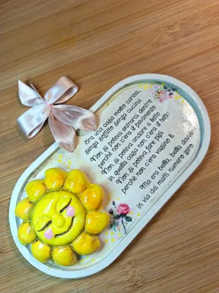 Targa decorativa sole 18 cm