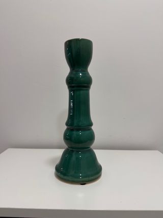 Portacandele ceramica verde