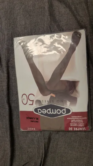 4 paia di Collant Pompea Basic XL naturale