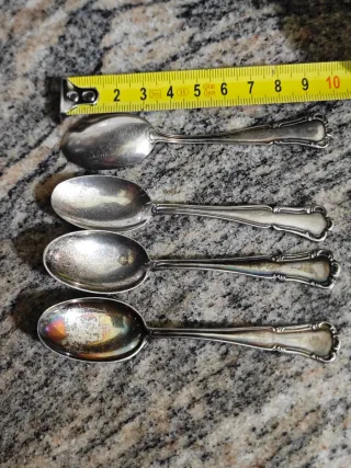 Set 4 Cucchiaini Argento Vintage, anni 60