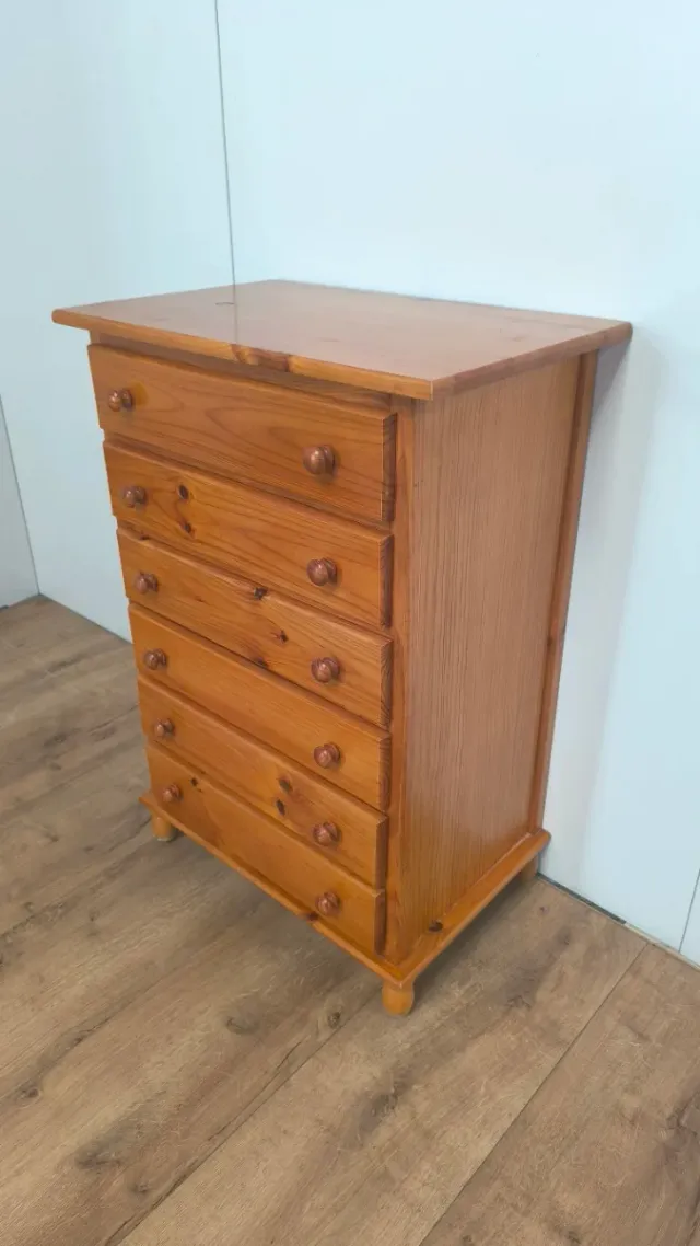 SINFONIER DE MADERA DE PINO 6 CAJONES