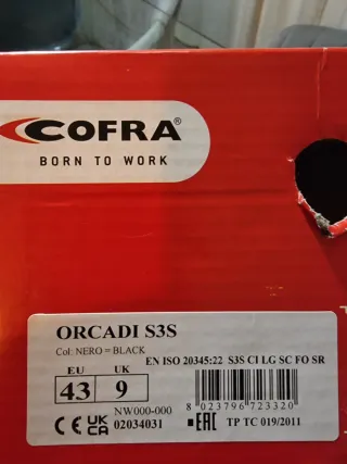 Zapato seguridad Cofra Talla 43