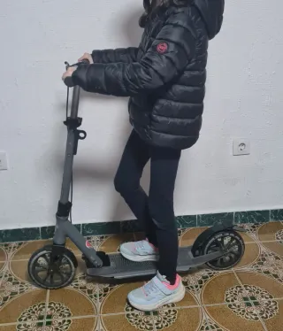 Patinete gris plegable