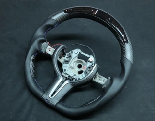 Volante bmw F20 F30 F15 de carbono con led y leva