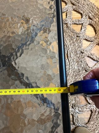 Mesa de centro cristal y metal